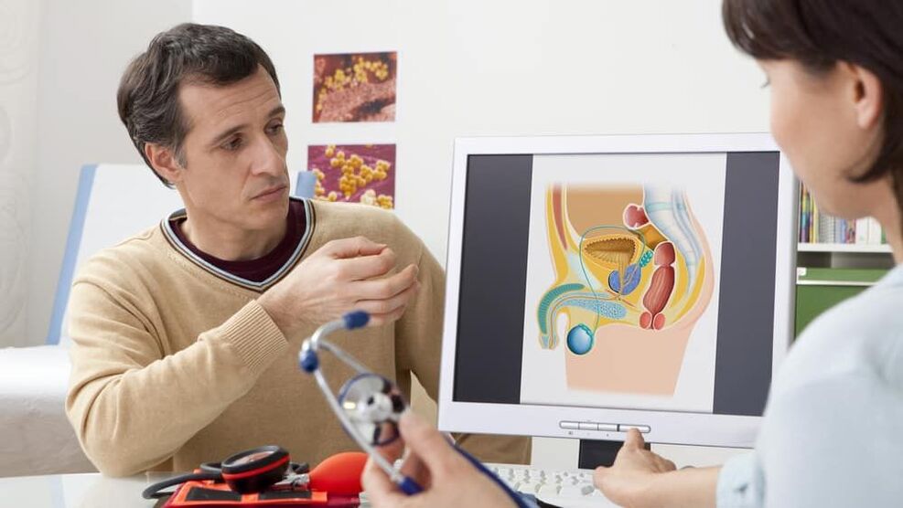 Diagnosis of prostatitis by a doctor